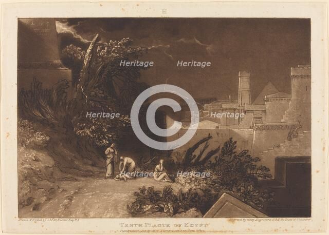 Tenth Plague of Egypt, published 1816. Creator: JMW Turner.