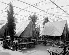 Tents on roof, Bellevue-Stratford, Philadelphia, Pa., c1907. Creator: Unknown