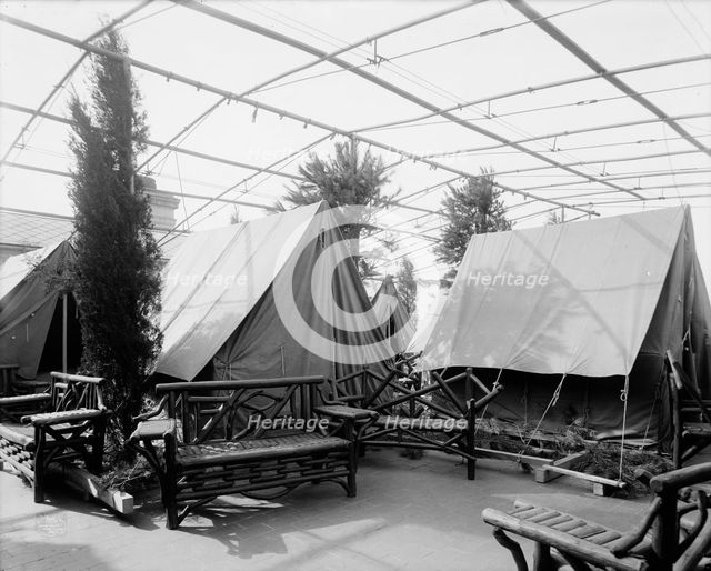 Tents on roof, Bellevue-Stratford, Philadelphia, Pa., c1907. Creator: Unknown.