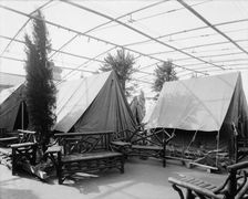 Tents on roof, Bellevue-Stratford, Philadelphia, Pa., c1907. Creator: Unknown