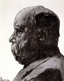 Teodor Llorente y Olivares (1836 - 1911), poet, journalist and Valencian politician, 1912 engrav…