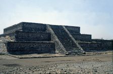 Teotihuacan, Temple tumulus shaped located in the Avenue of Death It was the first major Mesoa…