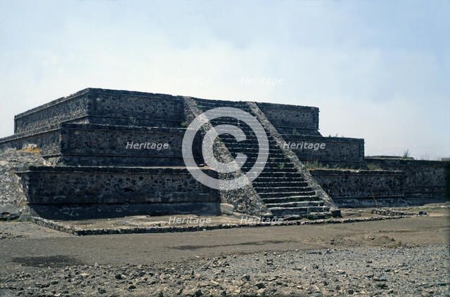 Teotihuacan, Temple tumulus shaped located in the 'Avenue of Death'. It was the first major Mesoa…