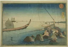 Teppozu, from the series "Famous Places in the Eastern Capital (Toto meisho)", c. 1832/33. Creator: Utagawa Kuniyoshi