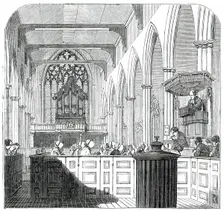 Tercentenary Service at the Dutch Church, Austin Friars, 1850. Creator: Unknown