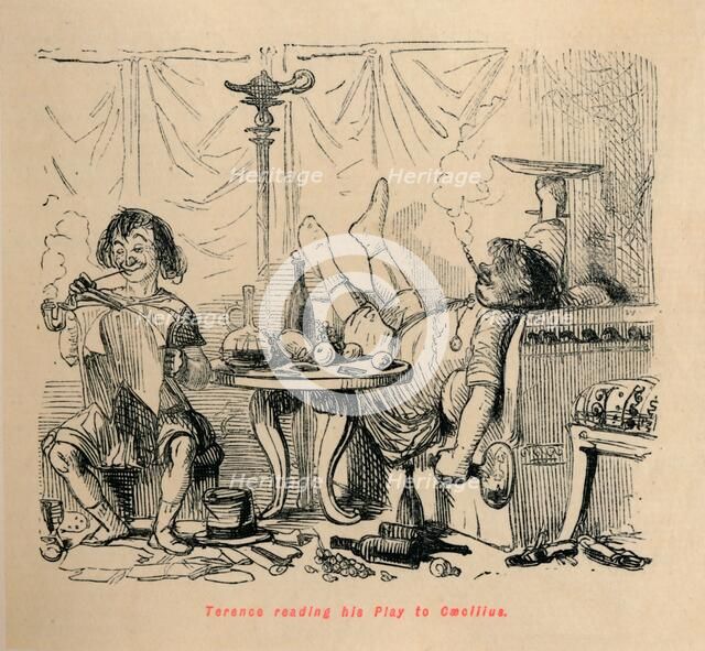 'Terence reading his Play to Caecilius', 1852. Artist: John Leech.