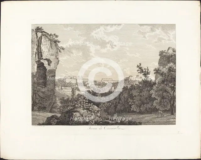 Terme di Caracalla, 1793. Creator: Albert Christoph Dies.