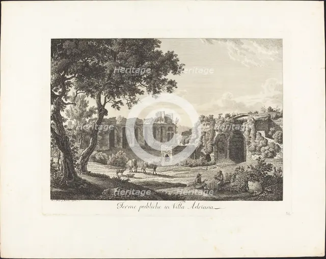 Terme publiche in villa Adriana, 1794. Creator: Albert Christoph Dies.