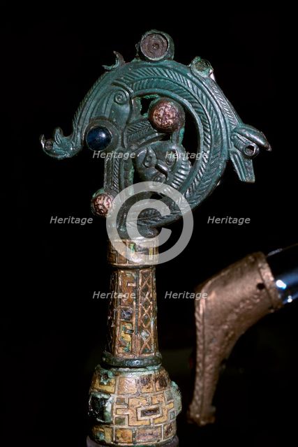 Terminal, possibly from a Crozier, found in a Viking settlement, 8th century. Artist: Unknown