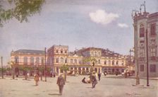 Terminus of the Central Railway of Brazil, Rio de Janeiro 1914. Artist: Edgar L Pattison