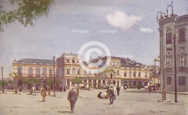'Terminus of the Central Railway of Brazil, Rio de Janeiro', 1914. Artist: Edgar L Pattison.