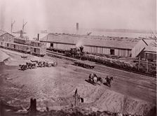 Terminus of U.S. Military Railroad, City Point, Virginia, 1861-65. Creator: Andrew Joseph Russell