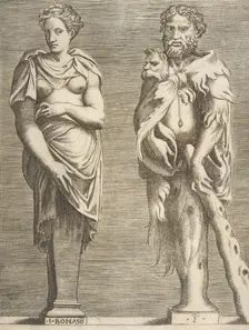 Terms of Hercules and Deianira, ca. 1531-76., ca. 1531-76. Creator: Giulio Bonasone