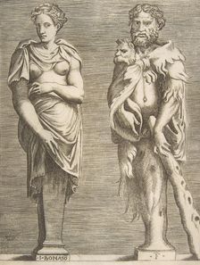Terms of Hercules and Deianira, ca. 1531-76., ca. 1531-76. Creator: Giulio Bonasone