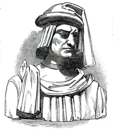 Terra Cotta Bust of Lorenzo de Medici, by Michael Angelo, 1850. Creator: Unknown