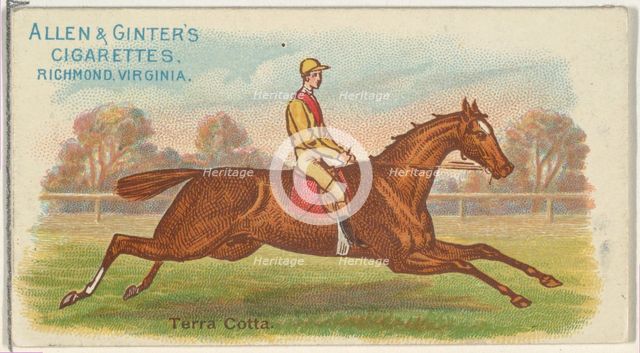 Terra Cotta, from The World's Racers series (N32) for Allen & Ginter Cigarettes, 1888. Creator: Allen & Ginter.
