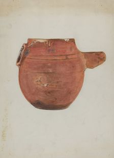 Terra Cotta Pot, c. 1936. Creator: Cecily Edwards