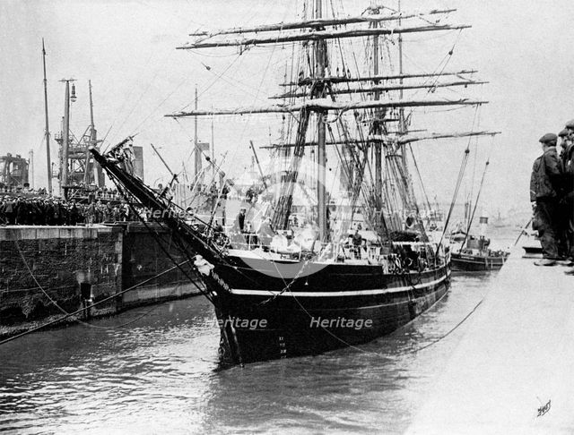Terra Nova returning to Cardiff, 14 June, 1913.	. Creator: Frederick William Thomas.