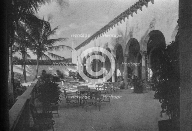 Terrace and arcade, Gulf Stream Golf Club, Palm Beach, Florida, 1925. Artist: Unknown.
