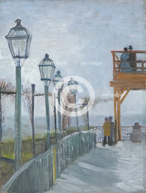 Terrace and Observation Deck at the Moulin de Blute-Fin, Montmartre, early 1887. Creator: Vincent van Gogh.