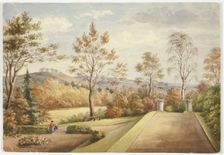 Terrace at Wentworth Castle, November 1848. Creator: Elizabeth Murray