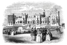 Terrace, eastern front of Windsor Castle, 1844. Creator: Unknown