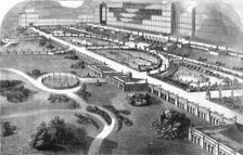 Terrace Garden of the New Crystal Palace, Sydenham 1854. Creator: Unknown