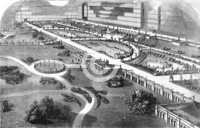 'Terrace Garden of the New Crystal Palace, Sydenham', 1854. Creator: Unknown.