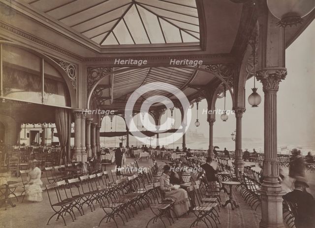 terrace, Kursaal, Ostend, between 1880-1890. Creator: Unknown.