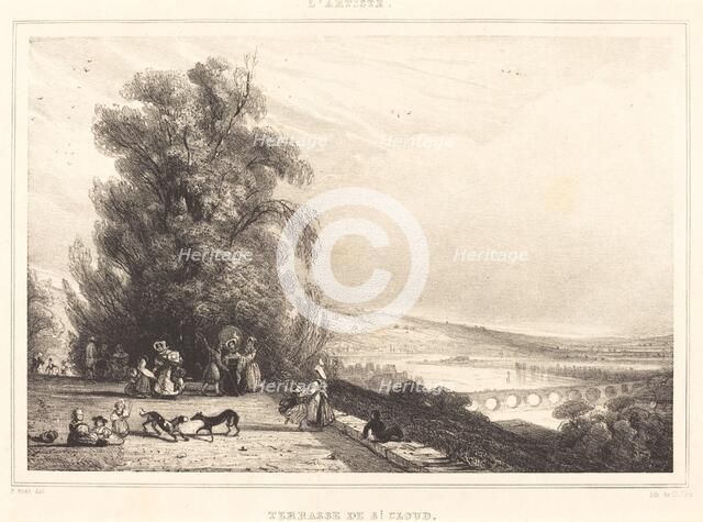 Terrace of St. Cloud (Terrasse de St. Cloud), 1833. Creator: Paul Huet.