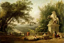 Terrace Ruin in a Park c1780. Artist: Hubert Robert