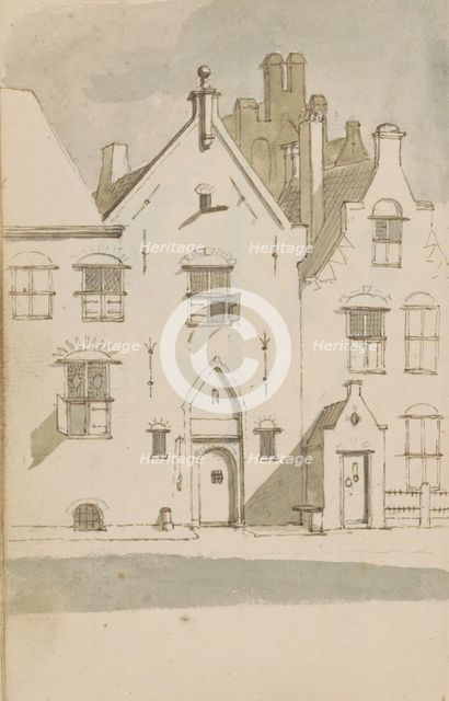Terraced houses with gables, c.1783-c.1797.  Creator: Johannes Huibert Prins.