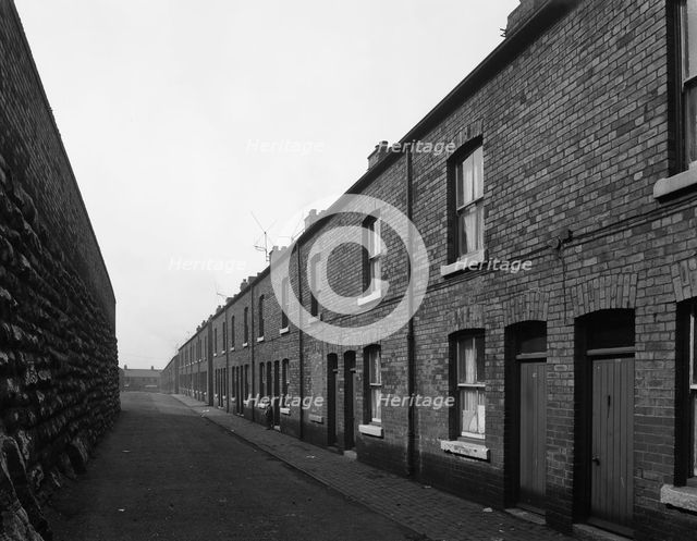 Terraced miners' housing, Denaby Main, South Yorkshire, mid 1960s. Creator: Michael Walters.
