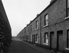 Terraced miners housing, Denaby Main, South Yorkshire, mid 1960s. Creator: Michael Walters