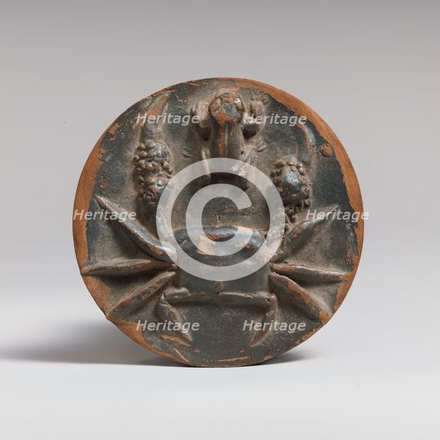 Terracotta tondo from a bowl, 4th century B.C. Creator: Unknown.