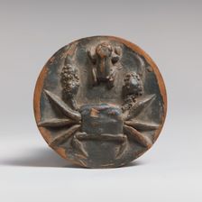 Terracotta tondo from a bowl, 4th century B.C. Creator: Unknown