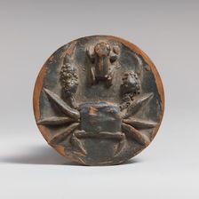 Terracotta tondo from a bowl, 4th century B.C. Creator: Unknown