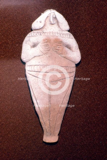 Terracotta Astarte or 'Ishtar' figure, Third Dynasty of Ur, c2100 BC. Artist: Unknown.