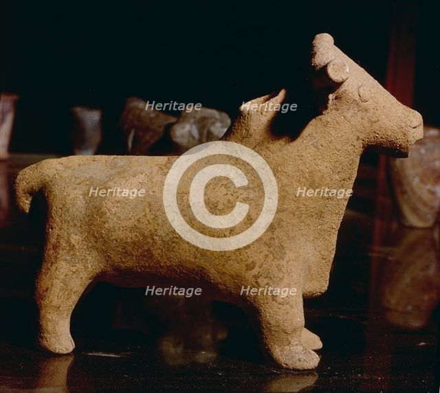 Terracotta Bull, Crete, possibly Minoan.  Artist: Unknown.
