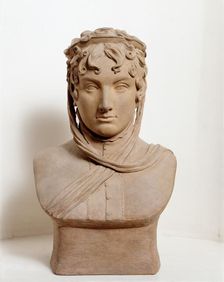 Terracotta bust of Princess Caroline of Brunswick, Rangers House, London, 1814. Artist: Anne Seymour Damer
