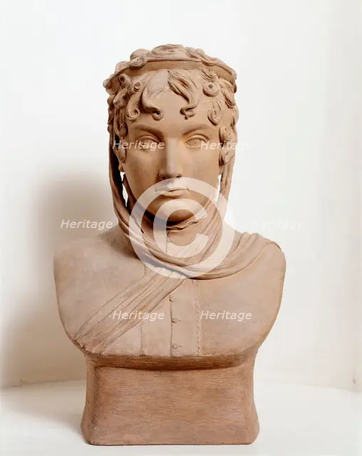Terracotta bust of Princess Caroline of Brunswick, Rangers House, London, 1814. Artist: Anne Seymour Damer.