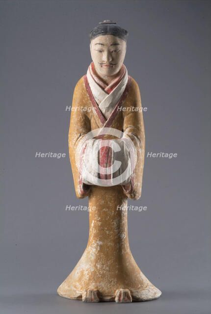 Terracotta figurine of a civil official, Han Dynasty, ca 160-130 BC. Creator: Anonymous master.