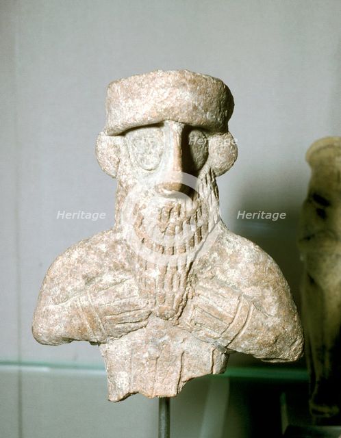 Terracotta head of a man, Susa, Iran, 1500-1100 BC. Artist: Unknown