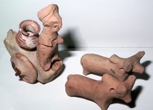 Terracotta model cart and bullocks, Indus Valley, Harappa, c3000- c2500 BC