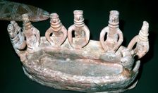 Terracotta model of people at a basin, Cyprus, Middle Bronze Age, 2000-1600 BC