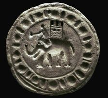 Terracotta plaque showing a war elephant