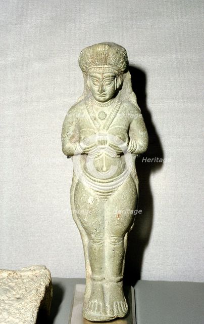 Terracotta statue of the goddess Astarte (Ishtar), Susa, Middle Elamite period, 1150 - 1100 BC. Artist: Unknown