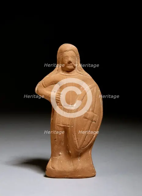 Terracotta statuette of a barbarian warrior, Roman. Artist: Unknown.