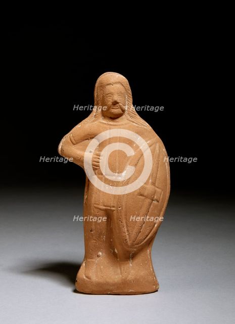 Terracotta statuette of a barbarian warrior, Roman. Artist: Unknown.