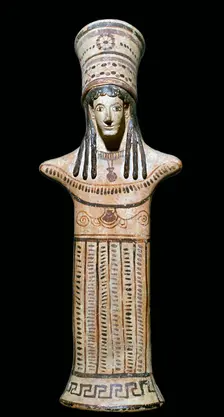 Terracotta statuette of a goddess